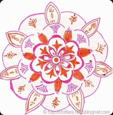 Simple Hand Design Chittara Rangoli Pattern Designs for Sarees Floor ...